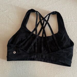 Lululemon Athletica Black Strappy Sports Bra